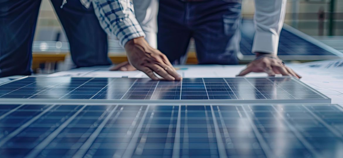 architects-discussing-solar-panel-placement-blueprint